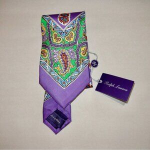 Ralph Lauren Purple Label Silk Paisley Neck Tie